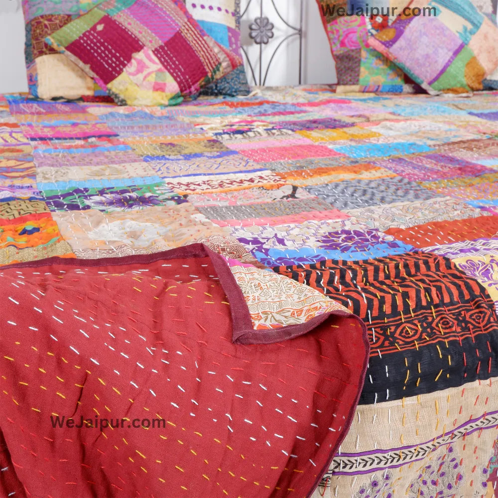 Handcrafted Multicolored Patchwork Quilt - unmatched comfort and style