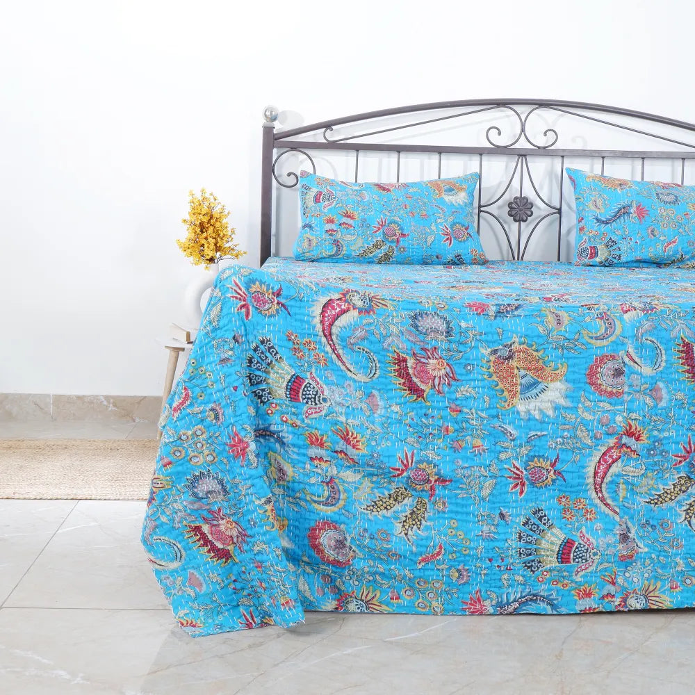 Handcrafted Organic Bedspread: Eco-Chic Comfort