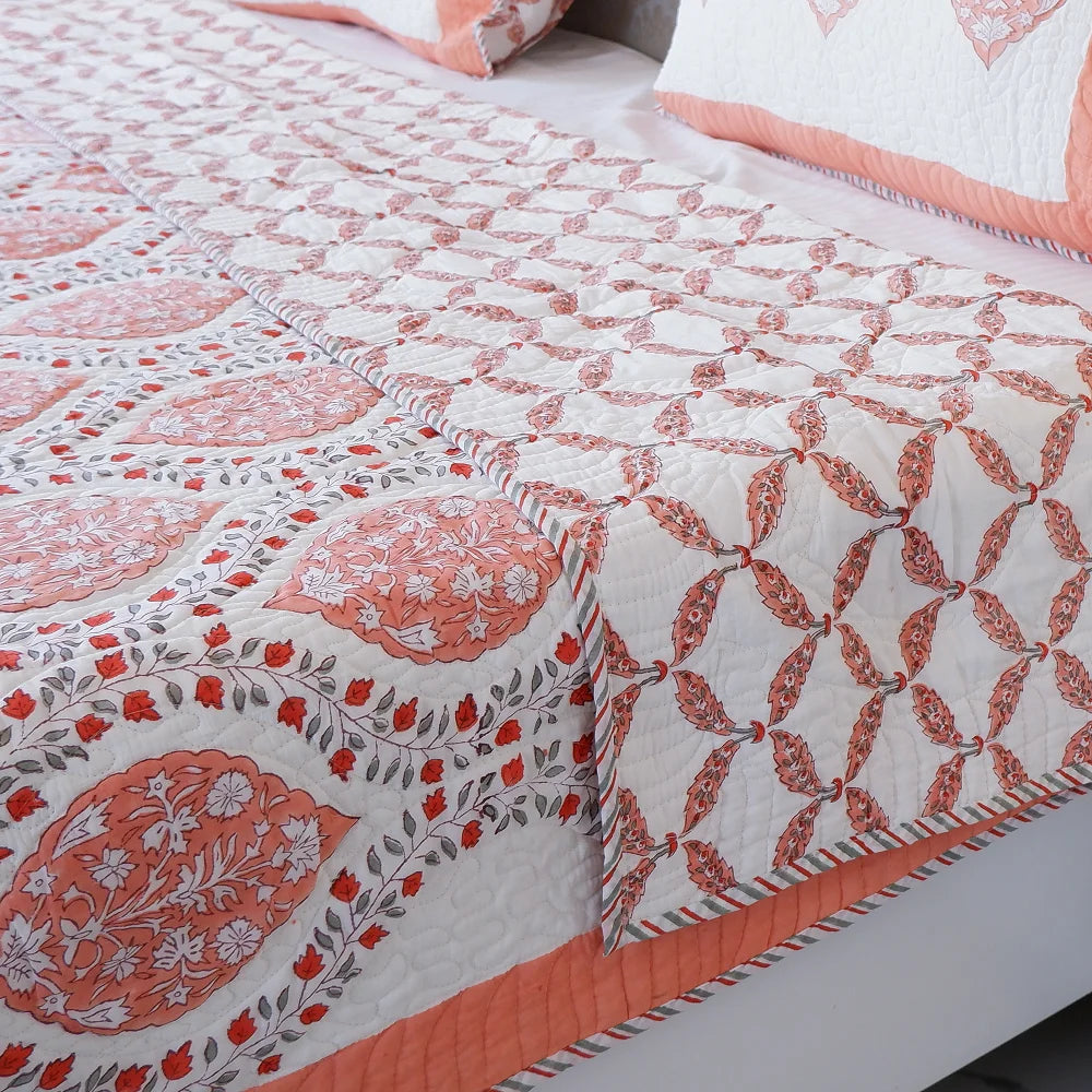 Block Printed Bedcover