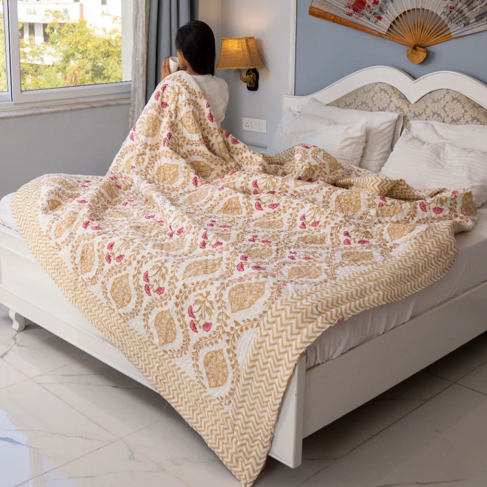 All Season Mulmul Cotton Quilt - Heavenly Softness