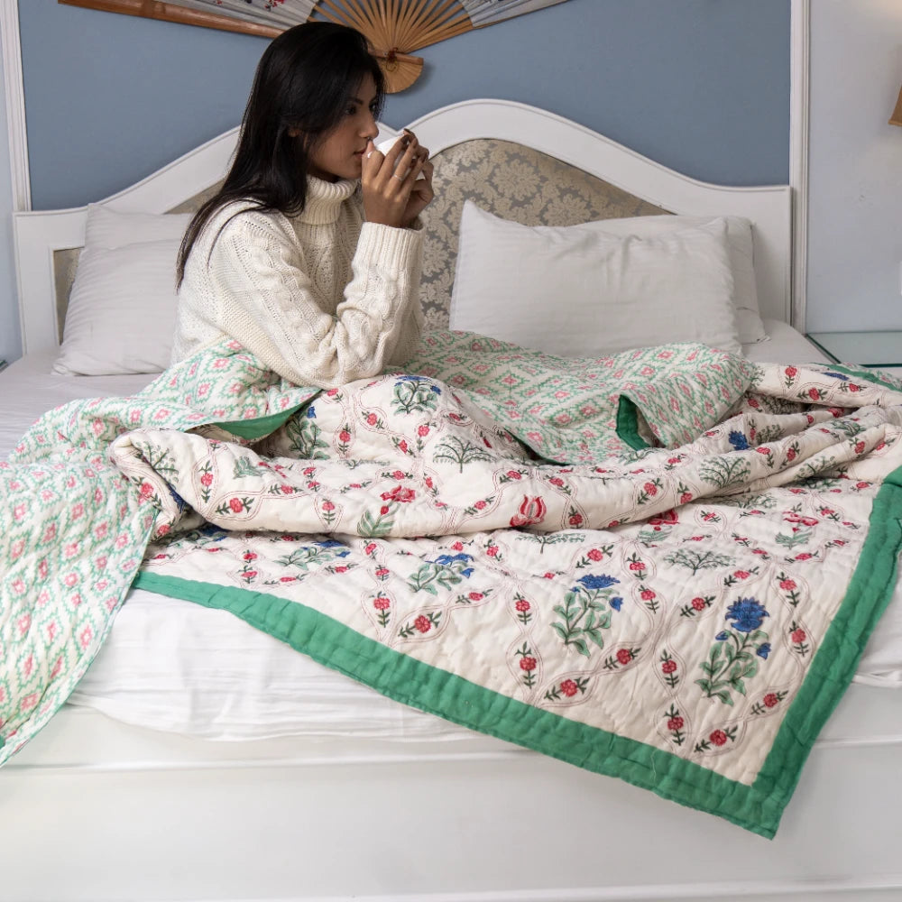 Cozy Comfort : Organic Muslin Cotton Quilt