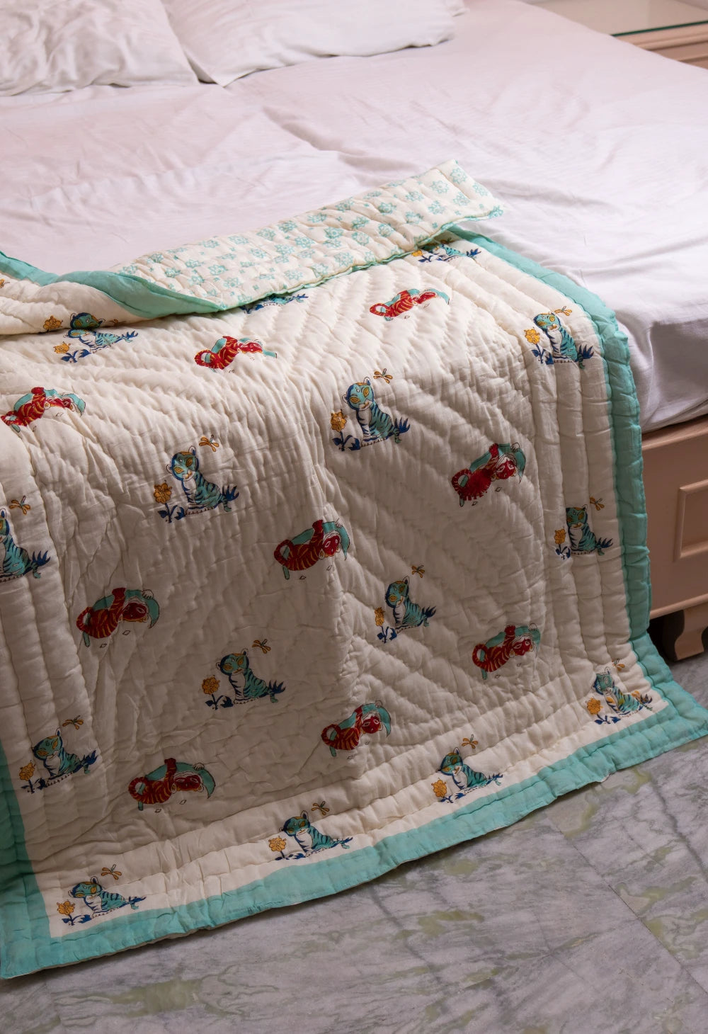 Premium Mulmul Blanket - Block Print