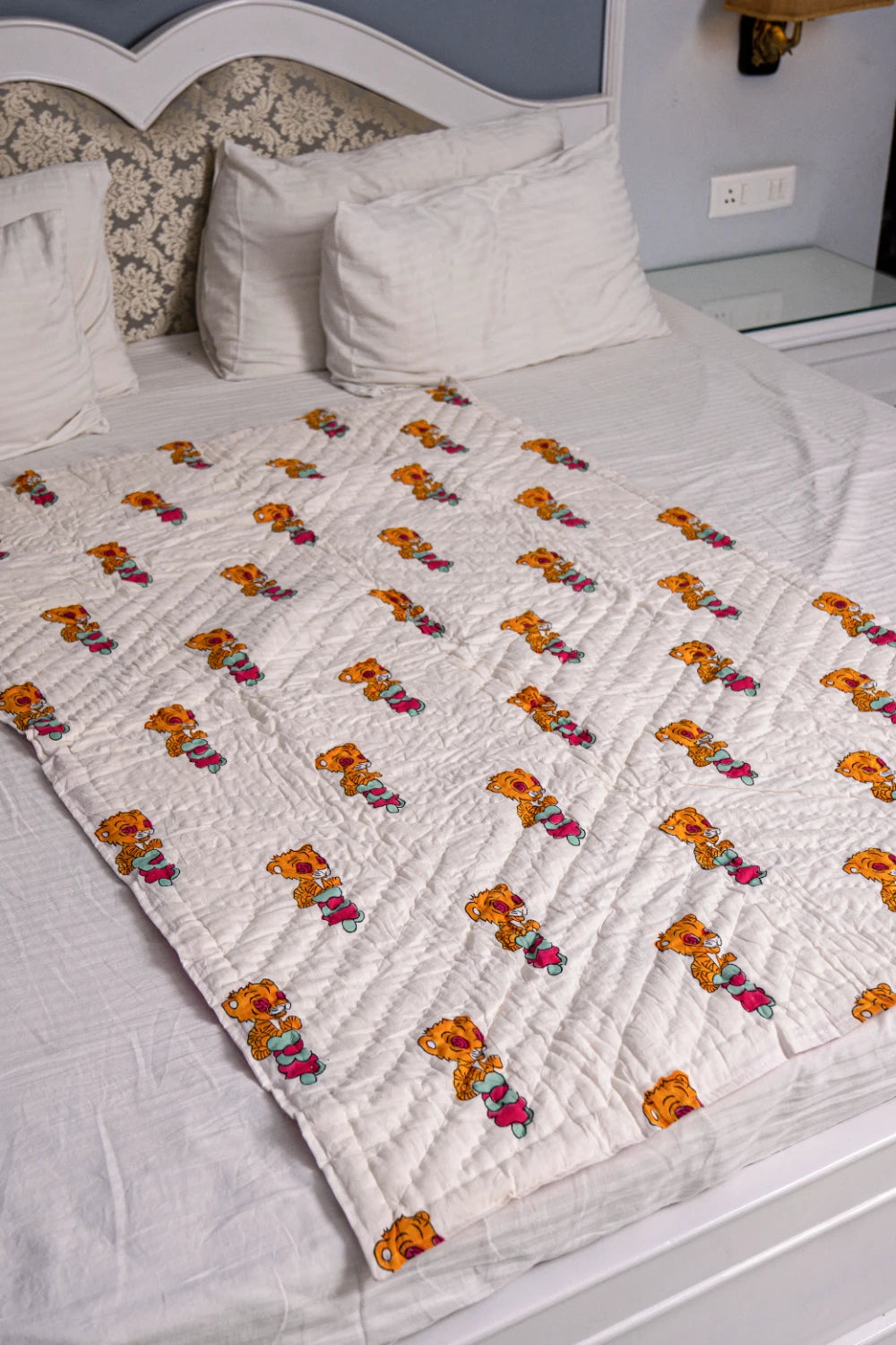 Premium Mulmul Baby Blanket: Hand-Block Print