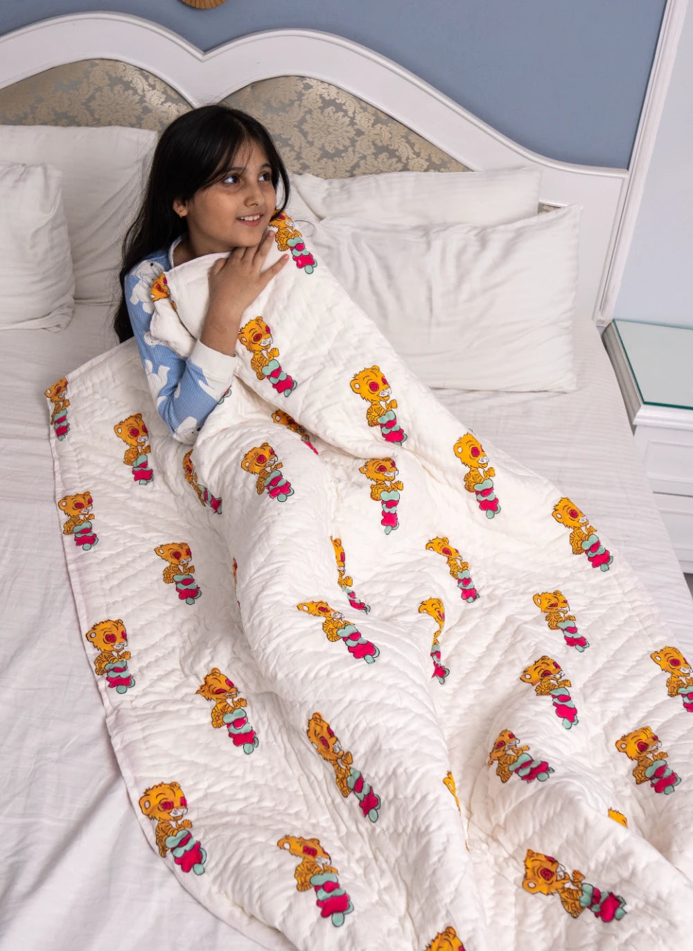 Premium Mulmul Baby Blanket: Hand-Block Print