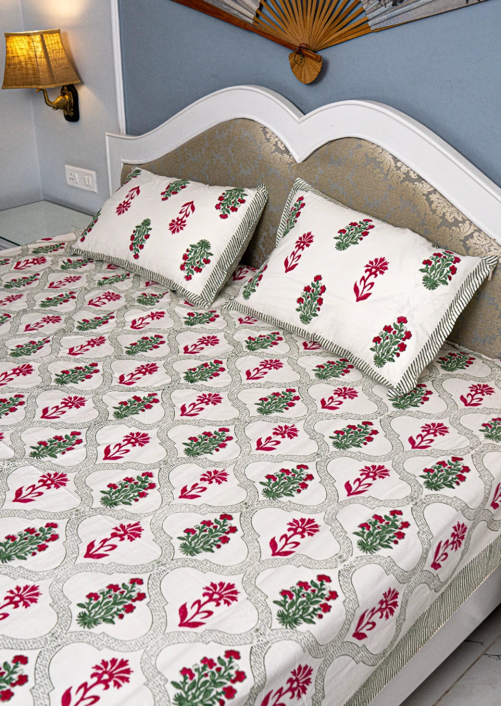 Dreamy Nights Hand Block print cotton bedsheet