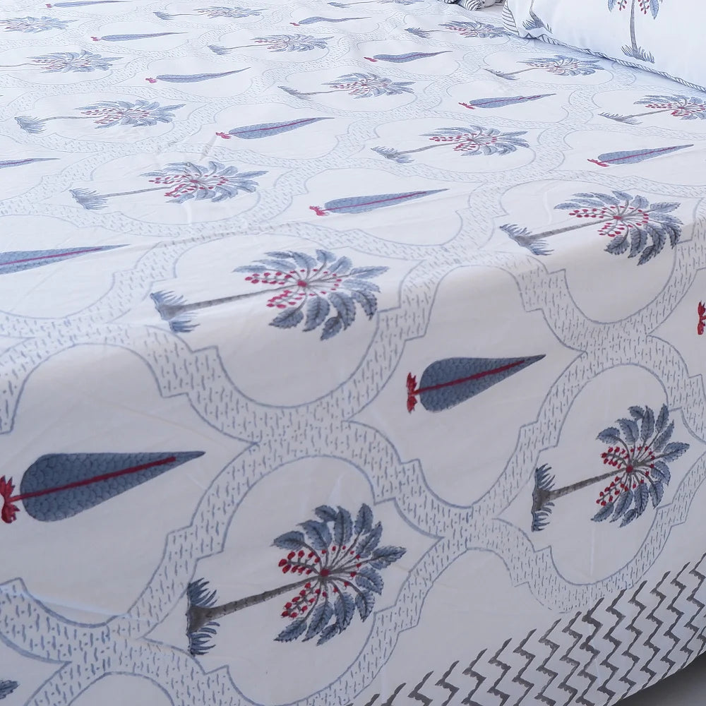 Hand Block Cotton Bedsheet